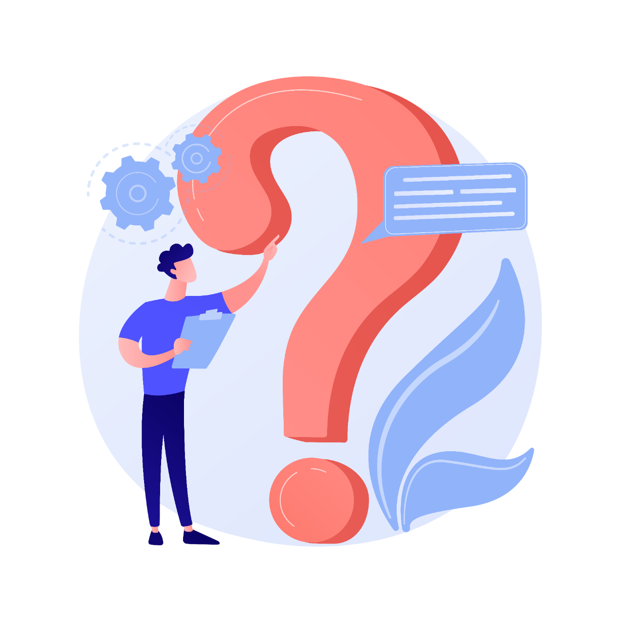 faq boy with logos